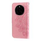 For Honor Magic7 Seven-petal Flowers Embossing Leather Phone Case(Rose Gold) - 3