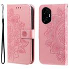 For Honor 300 Seven-petal Flowers Embossing Leather Phone Case(Rose Gold) - 1