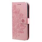 For Honor 400 Lite Seven-petal Flowers Embossing Leather Phone Case(Rose Gold) - 2