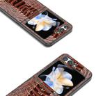 For Samsung Galaxy Z Flip6 ABEEL Genuine Leather Weilai Series Phone Case(Coffee) - 2