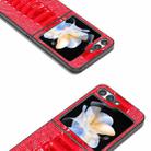 For Samsung Galaxy Z Flip6 ABEEL Genuine Leather Weilai Series Phone Case(Red) - 2