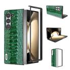 For Samsung Galaxy Z Fold6 ABEEL Genuine Leather Weilai Series Phone Case(Green) - 1