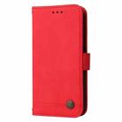 For Honor 100 Skin Feel Life Tree Metal Button Leather Phone Case(Red) - 2