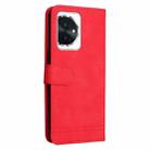 For Honor 100 Skin Feel Life Tree Metal Button Leather Phone Case(Red) - 3