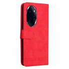 For Honor 100 Pro Skin Feel Life Tree Metal Button Leather Phone Case(Red) - 3