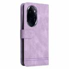 For Honor 100 Pro Skin Feel Life Tree Metal Button Leather Phone Case(Purple) - 3