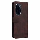 For Honor 100 Pro Skin Feel Life Tree Metal Button Leather Phone Case(Brown) - 3