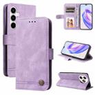 For Honor X50i+ Skin Feel Life Tree Metal Button Leather Phone Case(Purple) - 1