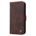 For Honor X50i+ Skin Feel Life Tree Metal Button Leather Phone Case(Brown) - 2