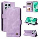 For Honor X8b Skin Feel Life Tree Metal Button Leather Phone Case(Purple) - 1