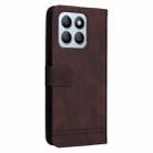 For Honor X8b Skin Feel Life Tree Metal Button Leather Phone Case(Brown) - 3