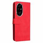 For Honor 200 Pro Skin Feel Life Tree Metal Button Leather Phone Case(Red) - 3