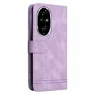 For Honor 200 Pro Skin Feel Life Tree Metal Button Leather Phone Case(Purple) - 3