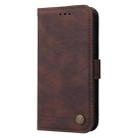 For Honor 200 Pro Skin Feel Life Tree Metal Button Leather Phone Case(Brown) - 2