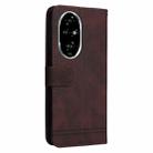 For Honor 200 Pro Skin Feel Life Tree Metal Button Leather Phone Case(Brown) - 3