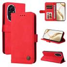 For Honor 200 Skin Feel Life Tree Metal Button Leather Phone Case(Red) - 1