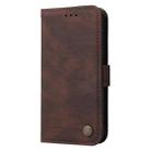 For Honor 200 Skin Feel Life Tree Metal Button Leather Phone Case(Brown) - 2