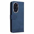 For Honor 200 Skin Feel Life Tree Metal Button Leather Phone Case(Blue) - 3