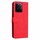 For Honor Play 60 Plus Skin Feel Life Tree Metal Button Leather Phone Case(Red) - 3