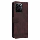 For Honor Play 60 Plus Skin Feel Life Tree Metal Button Leather Phone Case(Brown) - 3