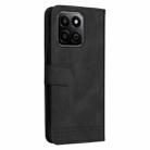 For Honor Play 60 Plus Skin Feel Life Tree Metal Button Leather Phone Case(Black) - 3