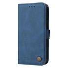 For Honor X6b Skin Feel Life Tree Metal Button Leather Phone Case(Blue) - 2