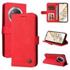 For Honor X9c / Magic7 Lite Skin Feel Life Tree Metal Button Leather Phone Case(Red) - 1