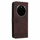 For Honor Magic7 Pro Skin Feel Life Tree Metal Button Leather Phone Case(Brown) - 3