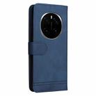 For Honor Magic7 Pro Skin Feel Life Tree Metal Button Leather Phone Case(Blue) - 3