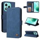For Honor 400 Lite Skin Feel Life Tree Metal Button Leather Phone Case(Blue) - 1