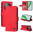 For Honor X70 5G Skin Feel Life Tree Metal Button Leather Phone Case(Red) - 1
