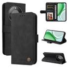 For Honor X70 5G Skin Feel Life Tree Metal Button Leather Phone Case(Black) - 1