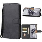 For OPPO Reno10 Leather Phone Case(Black) - 1