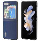 For Samsung Galaxy Z Flip5 ABEEL Genuine Leather Xiaoya Series Phone Case(Blue) - 1