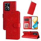 For Honor 90 GT Embossed Sunflower Leather Phone Case(Red) - 1