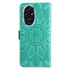 For Honor 200 Embossed Sunflower Leather Phone Case(Green) - 3