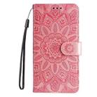 For Honor X60i Embossed Sunflower Leather Phone Case(Rose Gold) - 2