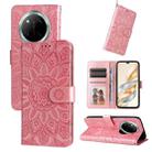 For Honor X9c / Magic7 Lite Embossed Sunflower Leather Phone Case(Rose Gold) - 1