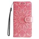 For Honor X9c / Magic7 Lite Embossed Sunflower Leather Phone Case(Rose Gold) - 2