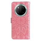 For Honor X9c / Magic7 Lite Embossed Sunflower Leather Phone Case(Rose Gold) - 3