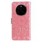 For Honor Magic7 Embossed Sunflower Leather Phone Case(Rose Gold) - 3