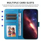 For Honor X8c 4G Embossed Sunflower Leather Phone Case(Blue) - 3