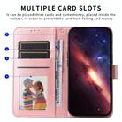 For Honor X8c 4G Embossed Sunflower Leather Phone Case(Rose Gold) - 3