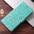 For Honor 400 Lite Embossed Sunflower Leather Phone Case(Green) - 2