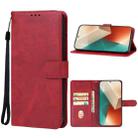 For Xiaomi Redmi Note 13 5G Leather Phone Case(Red) - 1