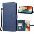 For Xiaomi Redmi Note 13 4G Leather Phone Case(Blue) - 1