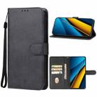 For Xiaomi Poco X6 Neo Leather Phone Case(Black) - 1