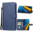 For Xiaomi Poco X6 Neo Leather Phone Case(Blue) - 1