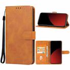 For Xiaomi Civi 4 Pro Leather Phone Case(Brown) - 1