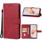 For Xiaomi Redmi Note 13R Leather Phone Case(Red) - 1